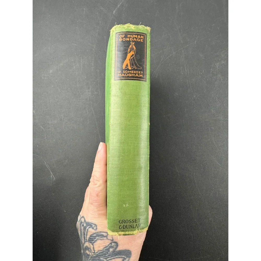 Of Human Bondage W Somerset Maugham Vintage Grosset & Dunlap Green Hardcover‎